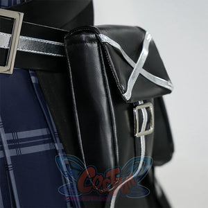 Kurobe Nanoka cosplay costume left utility pouch detail with buckles, straps and stitching