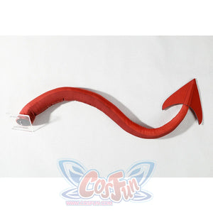 Malevola cosplay red devil tail with arrow tip and white belt clip attachment accessory