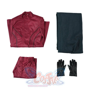 Max Eisenhardt cosplay complete costume set flat lay with all pieces and accessories organized display