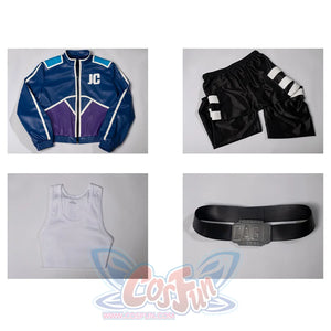 Mortal Kombat II Johnny Cage Cosplay all set, includes jacket, pants, base shirt, waist belt.