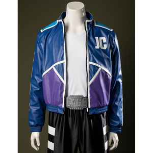  Blue and purple color jacket, the chest features the “JC” logo, representing “Johnny Cage” .