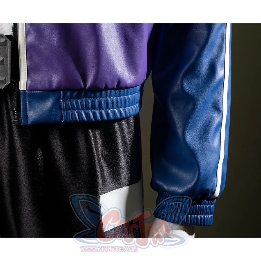 Mortal Kombat II Johnny Cage Cosplay Jacket and cuff are ribbed.