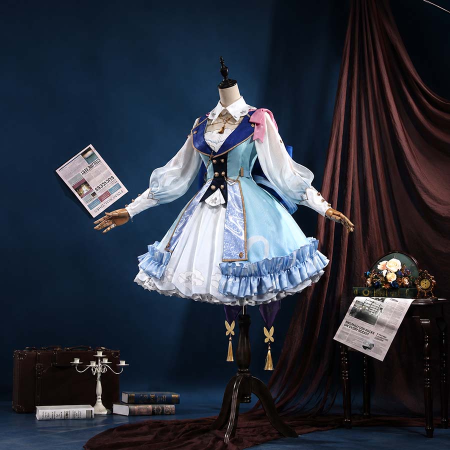 【PARTIALLY READY TO SHIP】【CLEARANCE】Genshin Impact Kamisato Ayaka Springbloom Missive Cosplay Costume N07483 AA+