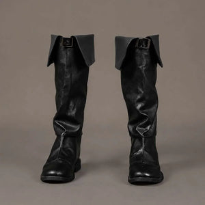 COSFUN The Legend of Zelda Tears of the Kingdom Link cosplay boots pairs slouchy shafts with silver buckled cuffs.