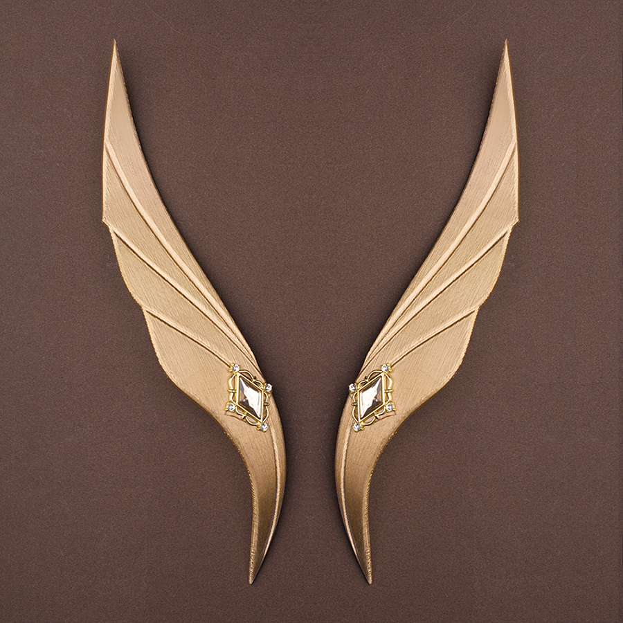 Genshin Impact Nefer Cosplay back golden head ornament with flatback rhinestones.