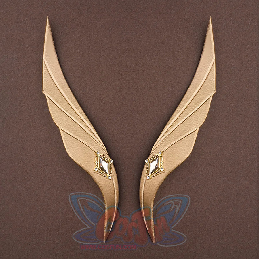 Genshin Impact Nefer Cosplay back golden head ornament with flatback rhinestones.
