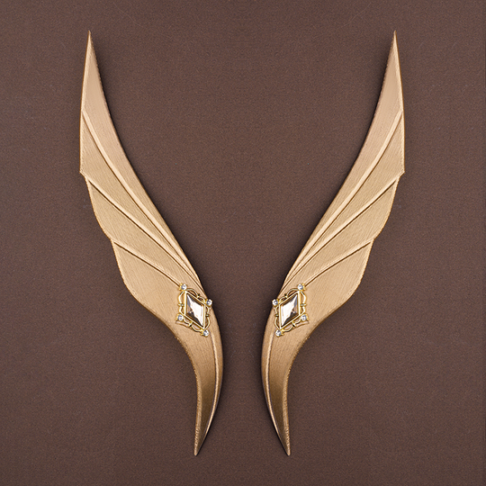 Genshin Impact Nefer Cosplay back golden head ornament with flatback rhinestones.