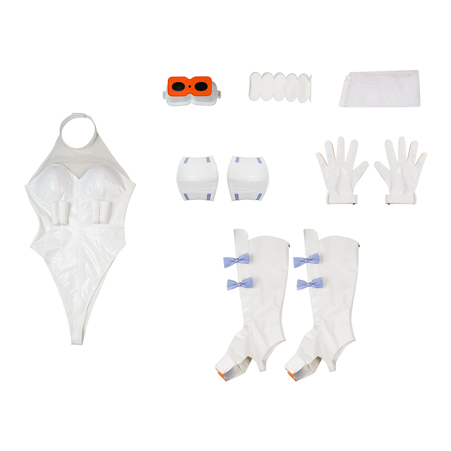 New Panty &amp; Stocking with Garterbelt Gunsmith Cosplay, includes accessory goggles, bodysuit, elbow pads, gloves, leg rings, pantyhose, shoe covers are sold separately.