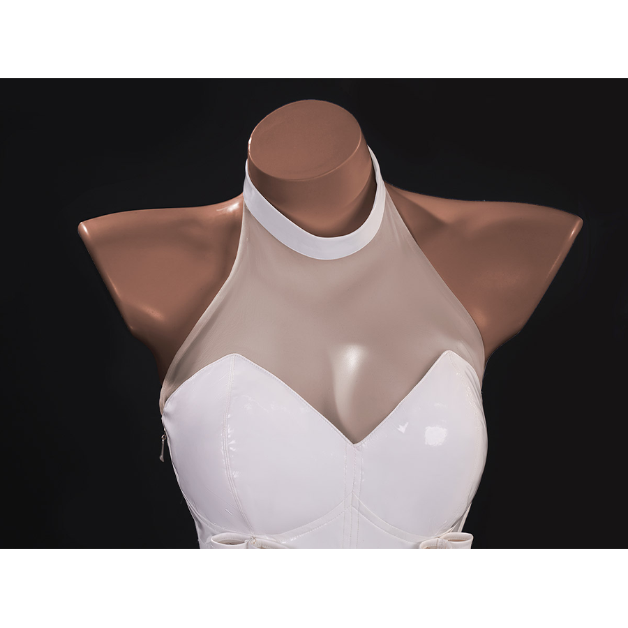 New Panty & Stocking with Garterbelt Gunsmith Cosplay Costume, sheer mesh chest panel.