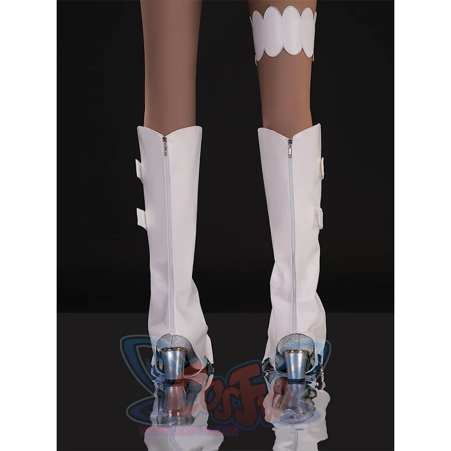 New Panty &amp; Stocking with Garterbelt Gunsmith Cosplay Costume, each shoe cover has a zipper on the back.