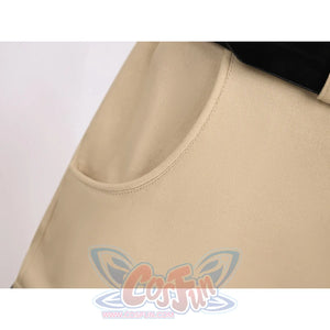 Nick cosplay costume beige cargo shorts waistband and pocket detail with black belt showing construction quality