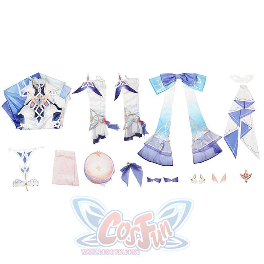 Nicole cosplay complete costume set flat lay showing all included pieces