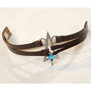 Nu: Carnival Edmond Cosplay Costume, brown arm ornament with sliver decoration and blue gems.