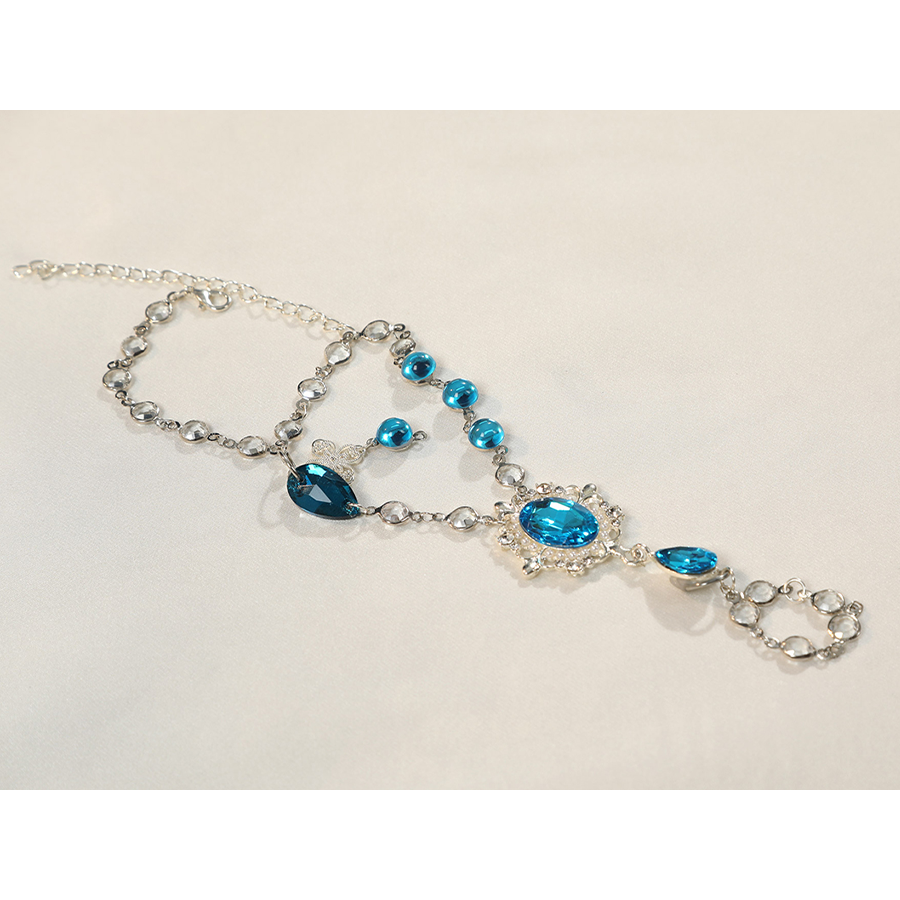 Nu: Carnival Edmond Cosplay Costume, the bracelet is made of blue gems and white rhinestones.