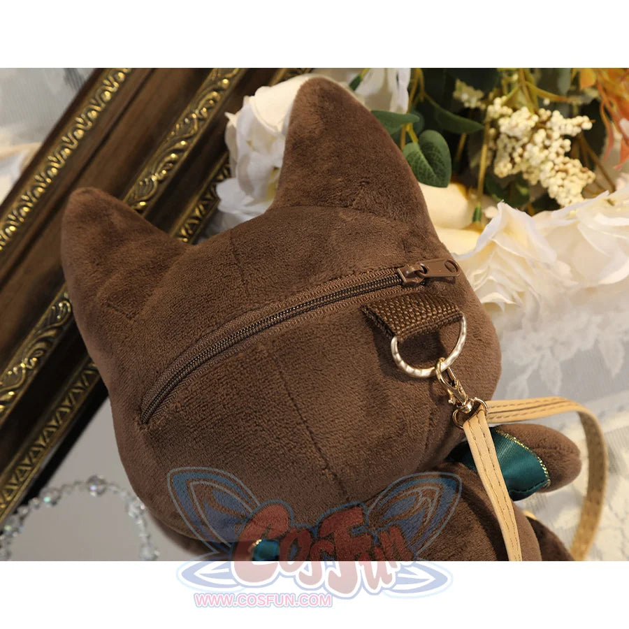 Nu: Carnival Garu Cosplay Costume, brown doll bag, there is a zipper on the back.