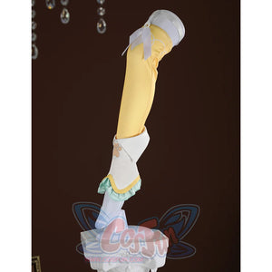Nu: Carnival Garu Cosplay Costume, yellow leg socks and white leg covers, complete the cohesive look.