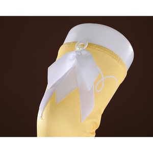 Nu: Carnival Garu Cosplay Costume, the yellow socks have a white bow decoration at the top.