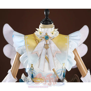 Nu: Carnival Garu Cosplay Costume, the collar is decorated with a bow, and the sleeves are flutter sleeves.