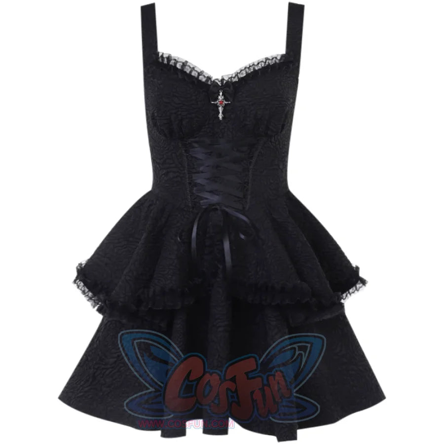 Lolita Princess Little Black Dress S