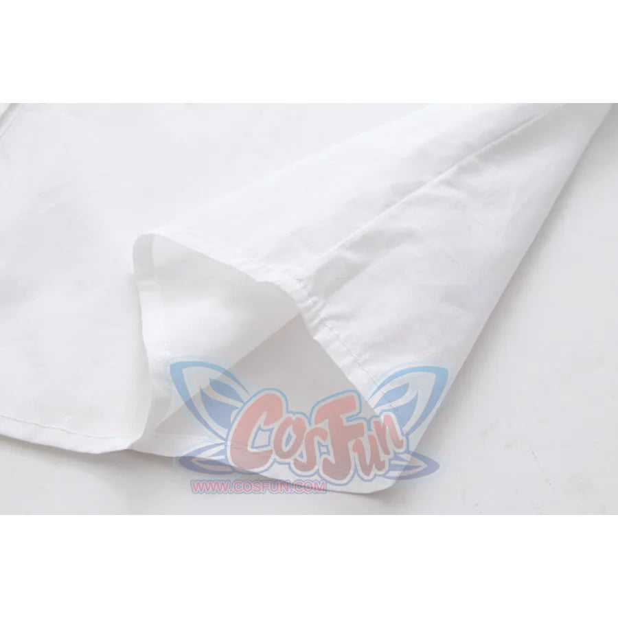 Sweet Embroidery Lace Doll Neck Long Sleeve Shirt White