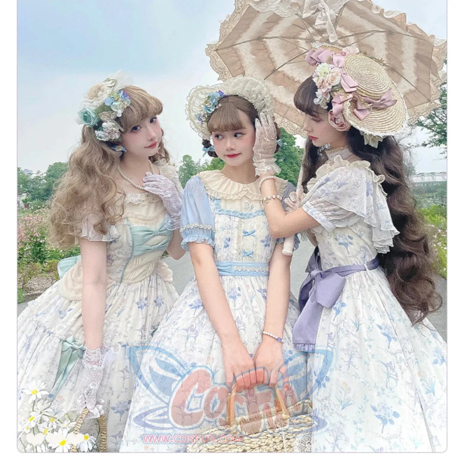Vintage Elegant Floral Lolita Dress S22186