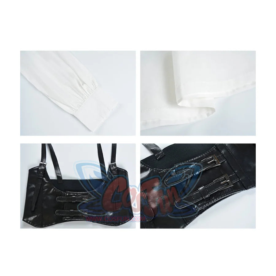 Cool Girl Medium Length White Shirt Dress - cosfun