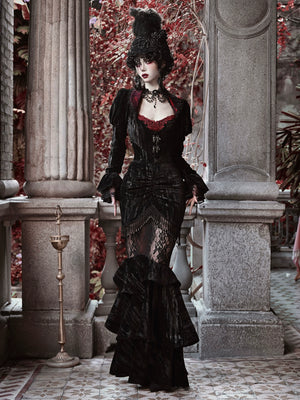 Gothic Velvet Court Halloween Top