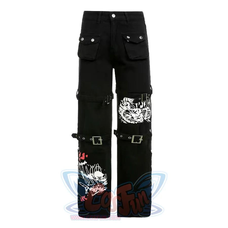 European And American Style Cool Millennial Hot Girl Street Pants Dark Casual Pants - cosfun
