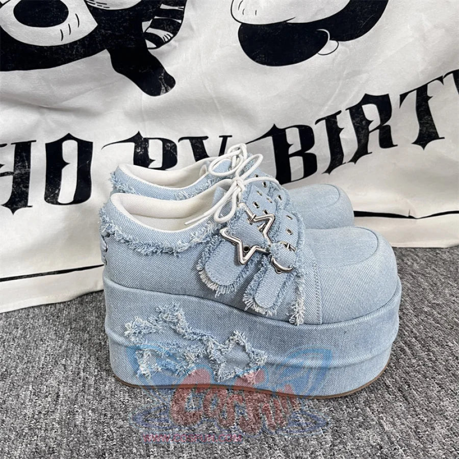 Original Star Denim Thick Shoes Light blue denim / 34 Shoes