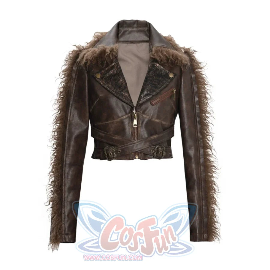 Old Style Biker Short Leather Jacket S