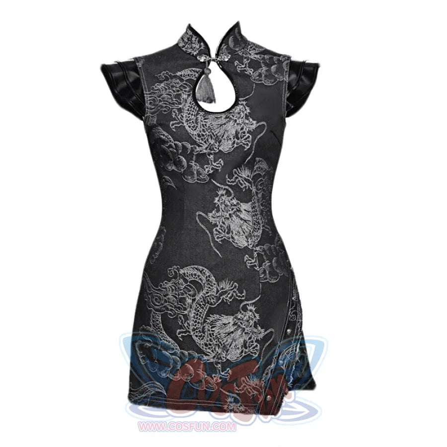 Punk Chinese Style Denim Waist Cheongsam Dress S22967 Punk Chinese Style Denim Waist Cheongsam Dress S22967
