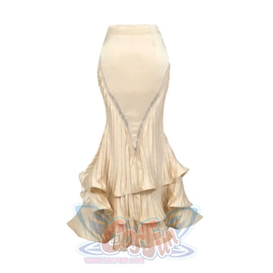 Rococo Duchess Satin Ruched Long Mermaid Skirt Mermaid Skirt / S