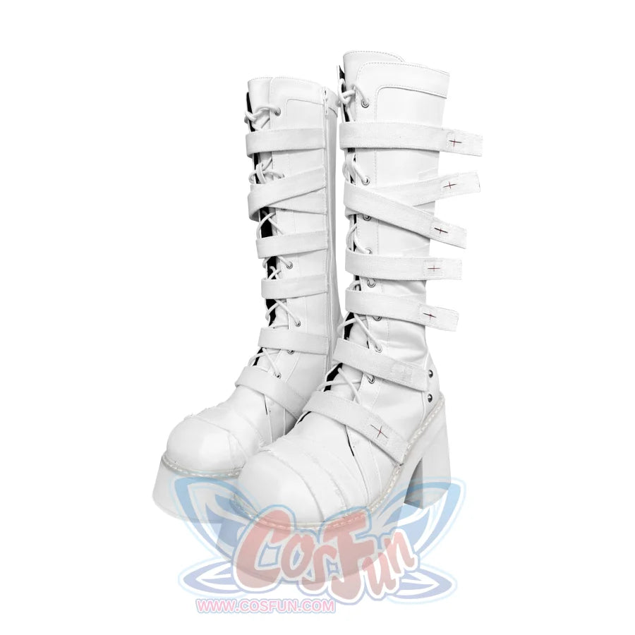 Broken Made Old Bound Cross Mid Boots S22989 White / 34 Shoes