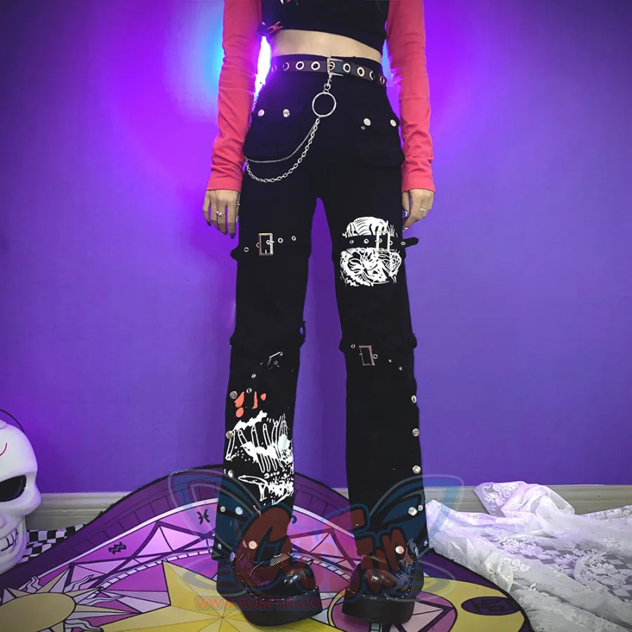 European And American Style Cool Millennial Hot Girl Street Pants Dark Casual Pants - cosfun
