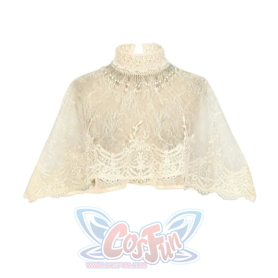 Rococo Duchess Vintage Lace Short Capelet Top Cape Lace Cape / S