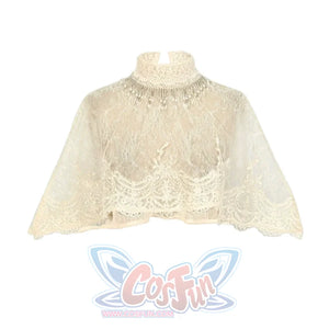 Rococo Duchess Vintage Lace Short Capelet Top Cape Lace Cape / S