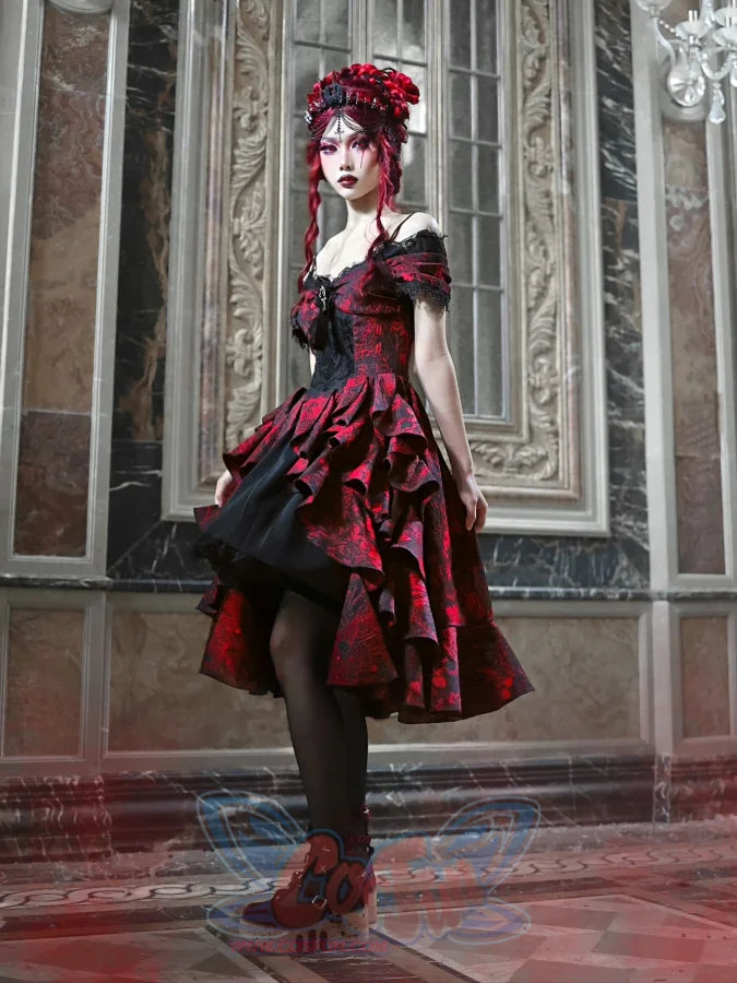 Gothic Off Shoulder Wave Dress Summer