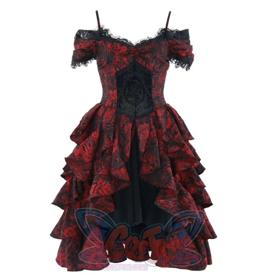 Gothic Off Shoulder Wave Dress Summer Gothic Off Shoulder Wave Dress Summer