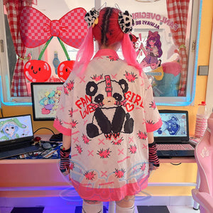 Kawaii Panda Chinese Style Button Shirt