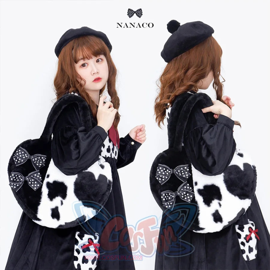 Lovely Lolita Heart-shaped Cow Handbag