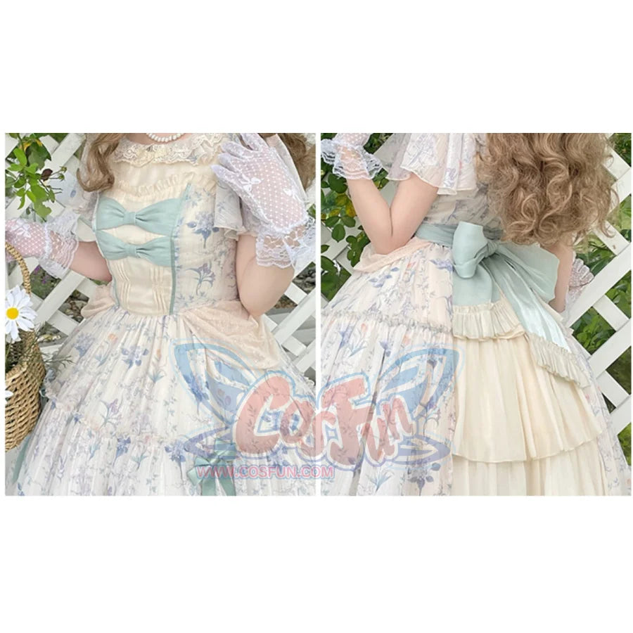 Vintage Elegant Floral Lolita Dress S22186