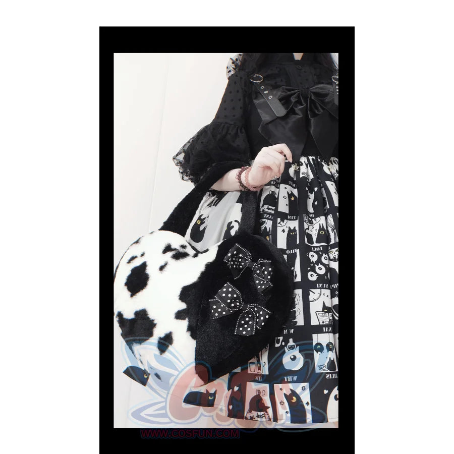 Lovely Lolita Heart-shaped Cow Handbag