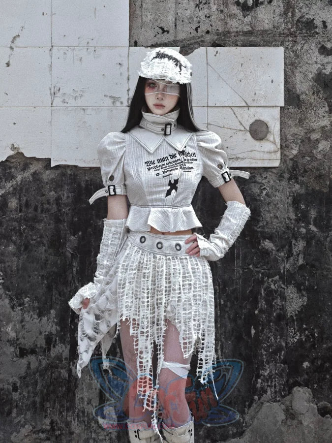 Stereo Cotton Turtleneck Punk Top - cosfun