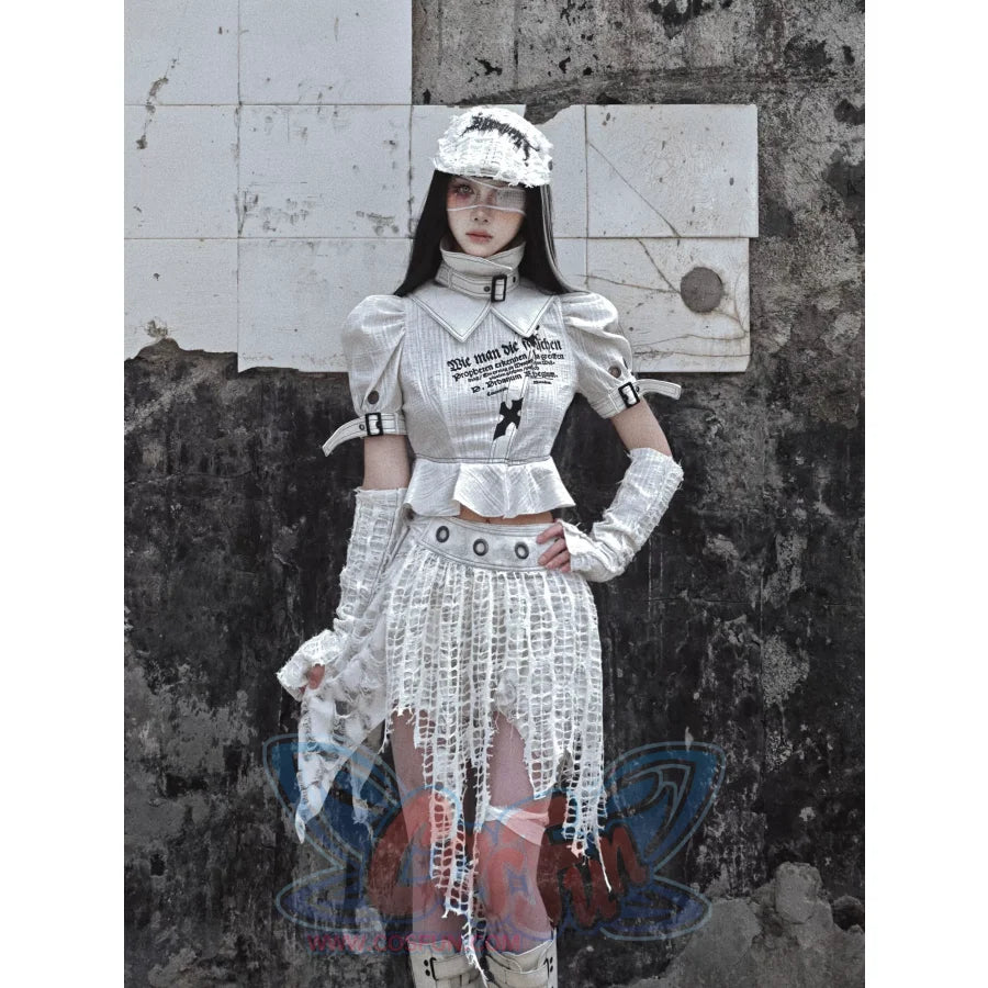 Stereo Cotton Turtleneck Punk Top - cosfun