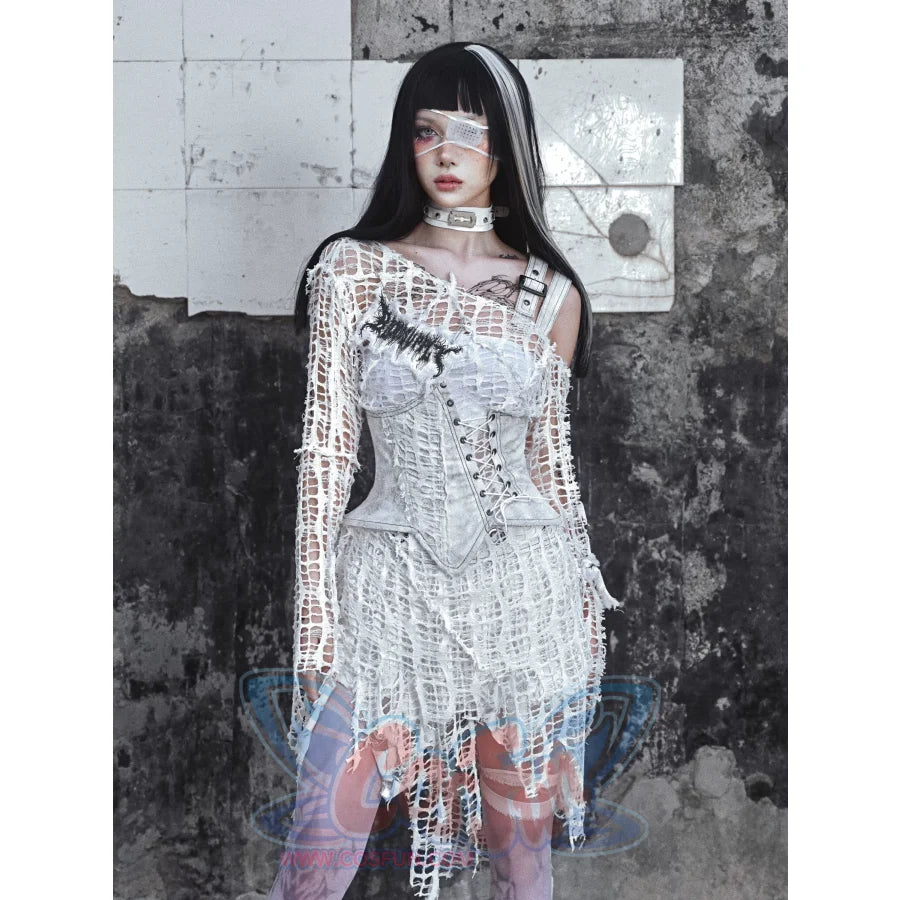 Knit Raglan Punk Stretch Top - cosfun