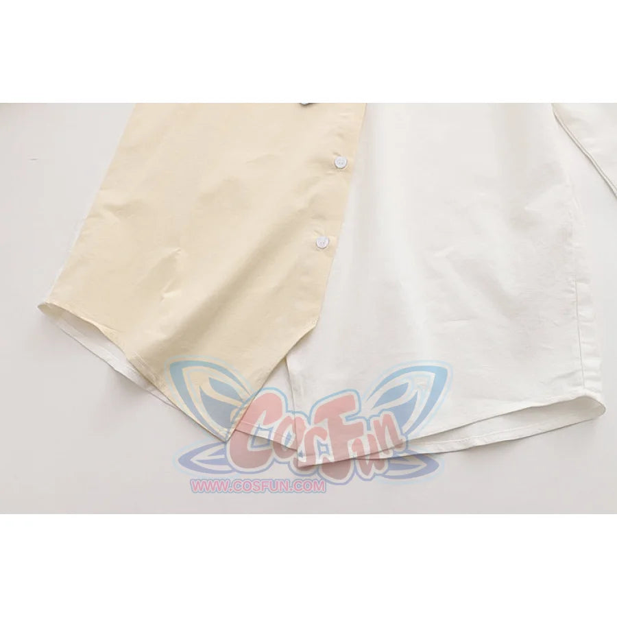 Soft Girl Cute Color Matching Long Sleeve Shirt