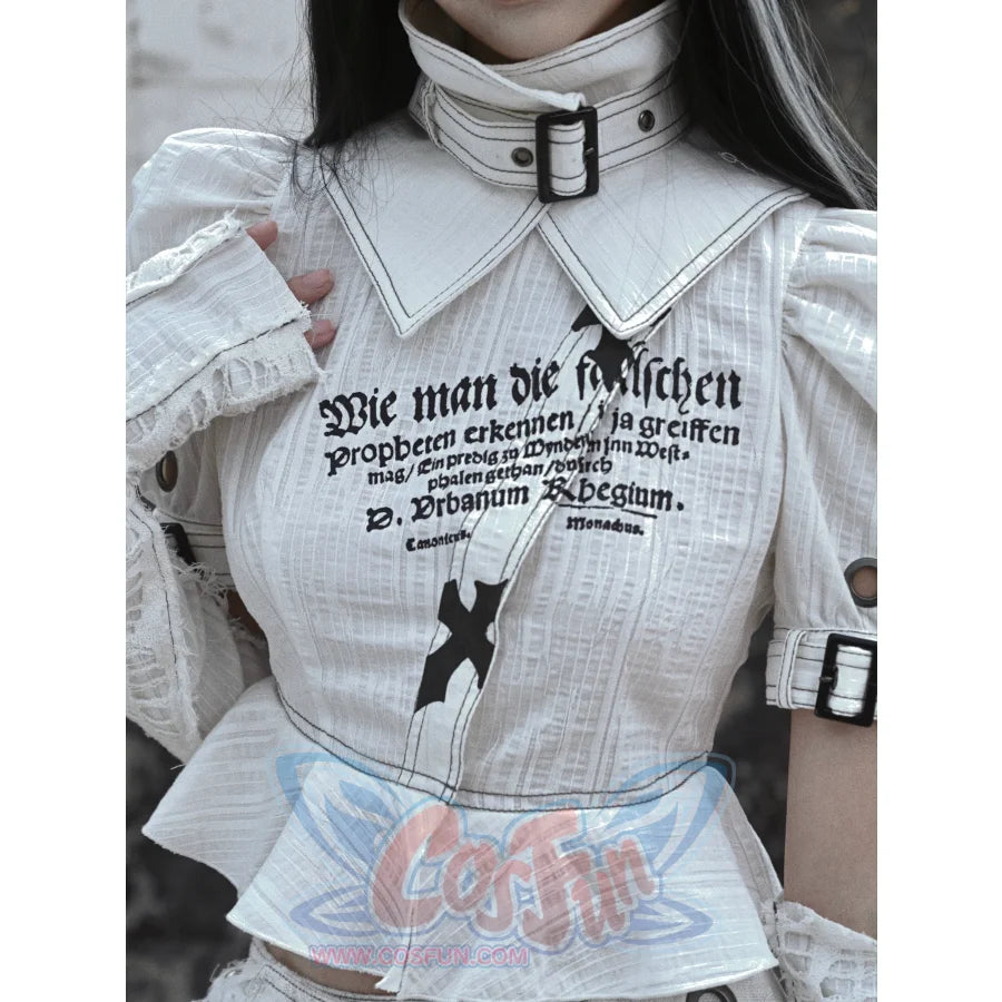 Stereo Cotton Turtleneck Punk Top - cosfun