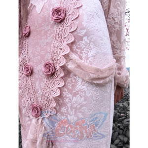 Summer Gothic Lace Rose Fishtail Skirt