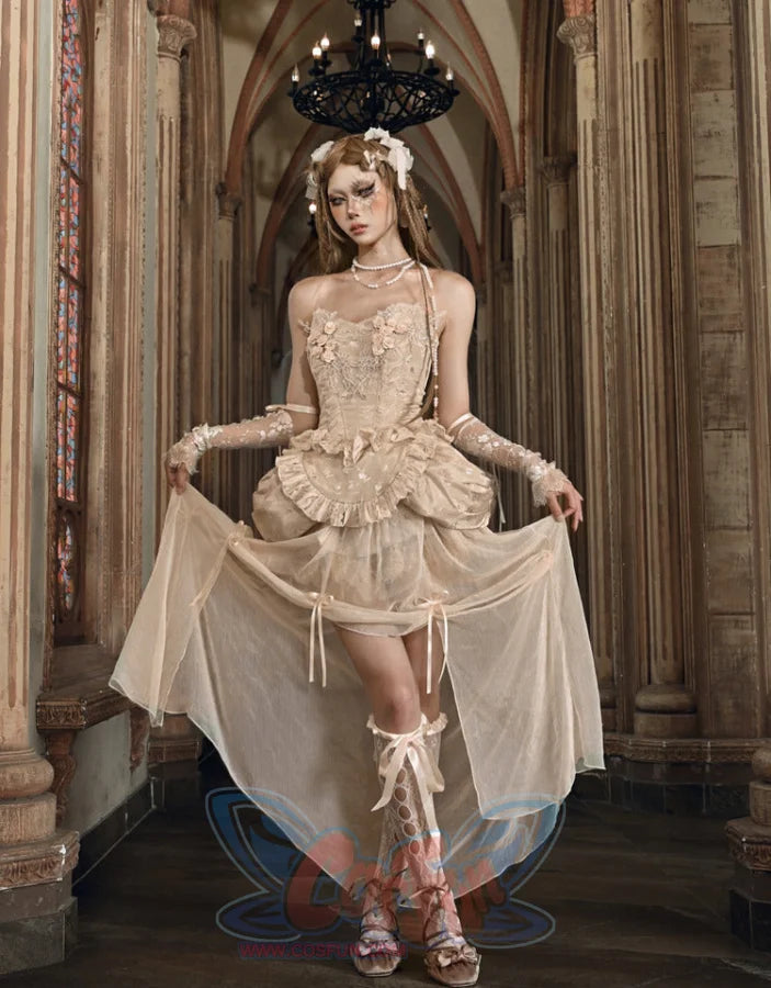 Heartbreak Ballet Classic European Rococo Embroidered Fishbone Dress S22981, Corset / S Heartbreak Ballet Classic European Rococo Embroidered Fishbone Dress S22981, Corset / S
