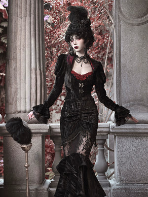 Gothic Velvet Court Halloween Top
